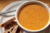 Spiced carrot and lentil soup