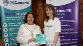 Mayor lights up buildings to highlight Oesophageal Cancer Awareness Month