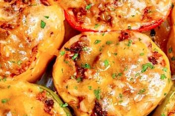 Mexican beef stuffed peppers
