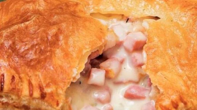 Turkey, ham and cheese pasties