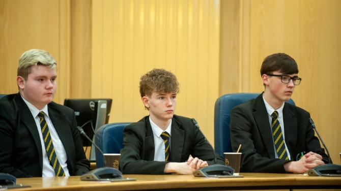 Holy Cross College pupils participate in Local Democracy Week event