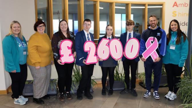 Strabane Academy pupils raise £2,600 for Cancer Focus
