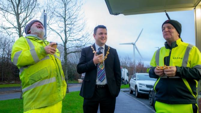 Mayor shares festive breakfast with staff in recognition of year-round dedication