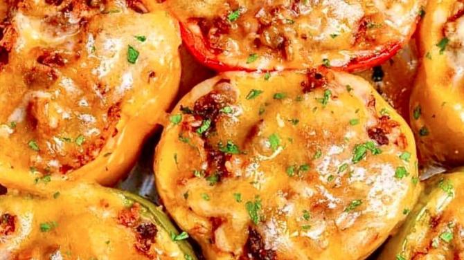 Mexican beef stuffed peppers