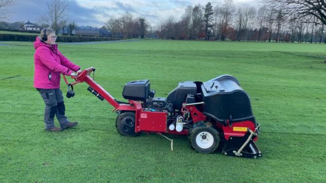 Apprenticeship training in sports turf proves a winner for Artigarvan's Abi